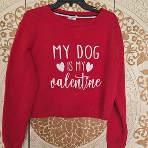 Exist Red Sweatshirt - My Dog is My Valentine